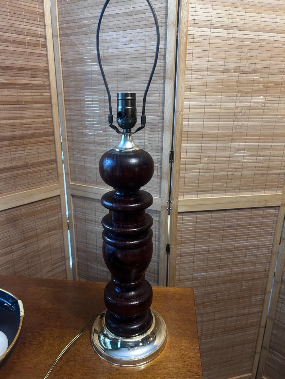 Vintage 80s Wood lamp